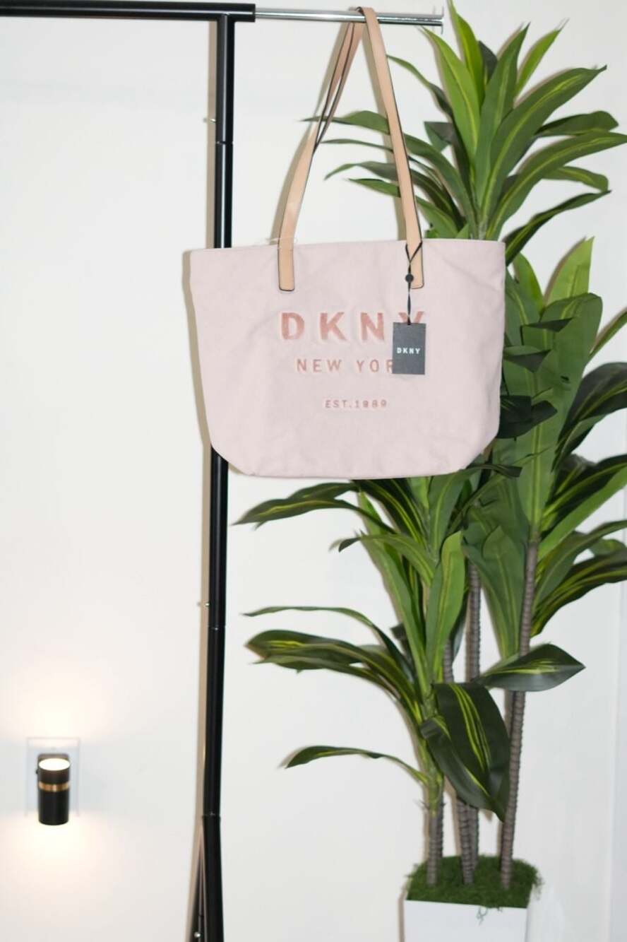 DKNY Courtney EW Canvas Tote Bag in Blush